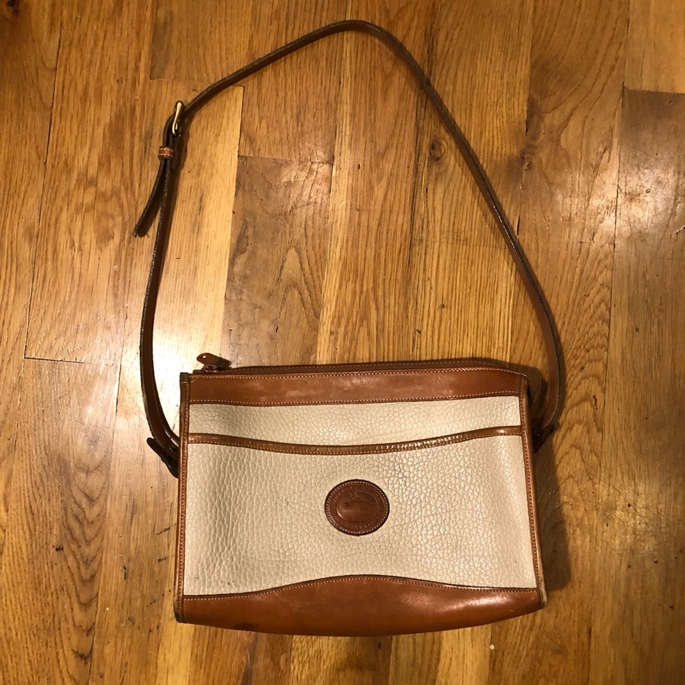 Dooney & Bourke Beige Pebbled Shoulder Bag